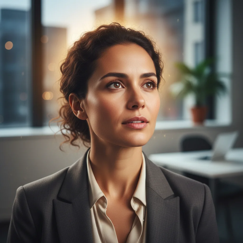 Business professional cultivating strategic intuition