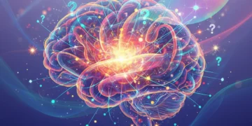 Unlock Your Potential: Leverage the Curiosity Gap for Personal Growth in 2026 Abstract brain with glowing pathways representing knowledge and curiosity leading to personal growth in 2026.