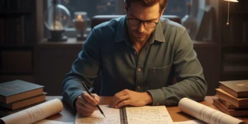 Master Deliberate Thinking: 4 Daily Practices for Critical Insights in 2026 Person engaged in deep, deliberate thinking while writing in a notebook.