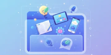 Digital idea inbox system with lightbulbs and organizational elements