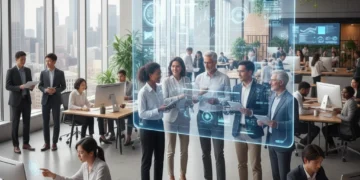Future-Ready Workforce Strategies for U.S. Companies Diverse team collaborating in a modern office, representing a future-ready workforce