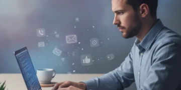 Master Digital Distraction: Cut Interruptions by 40% in 2026 Focused person at a laptop, minimizing digital distractions for productivity