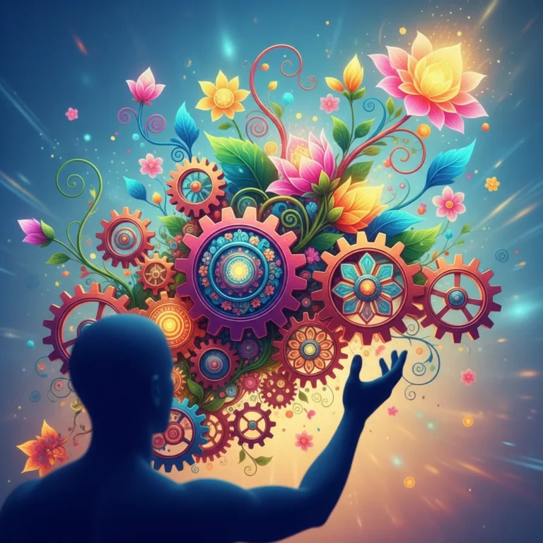 Abstract representation of growth mindset and personal development