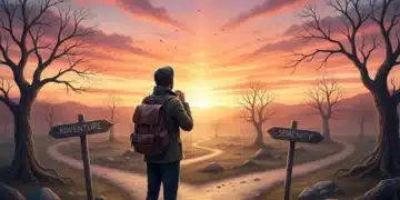 Unlock Your Potential: 8 Curiosity-Driven Questions for 2026 Transformation Person contemplating future paths at a crossroads, symbolizing strategic decision-making for 2026.