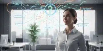 Thoughtful person analyzing a complex flowchart to enhance decision-making skills