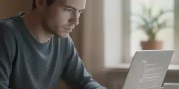 Person deeply focused on laptop, single tasking